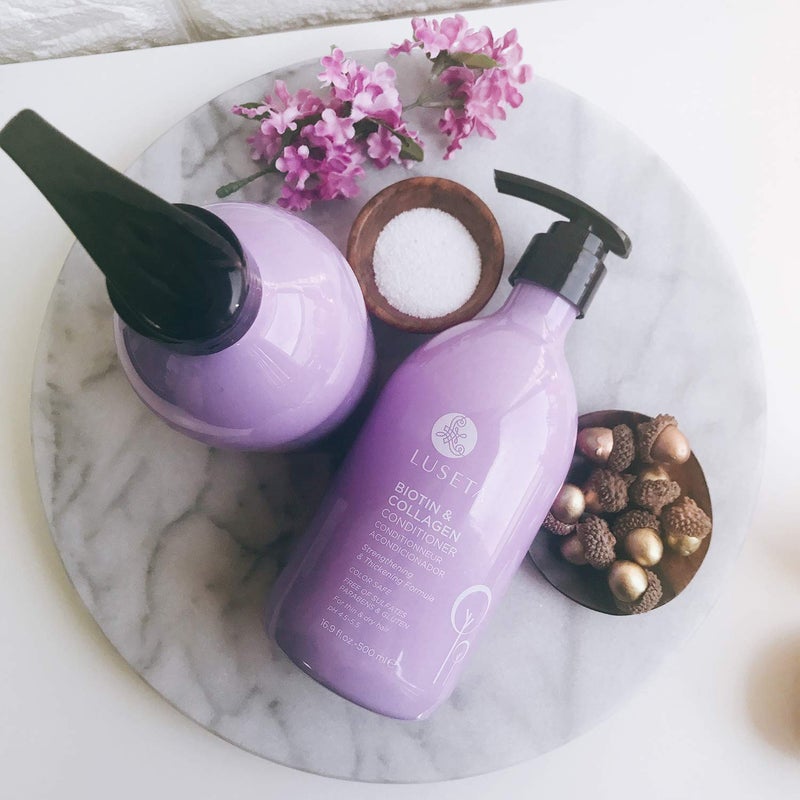 L LUSETA Luseta Biotin & Collagen Conditioner Thickening for Hair Loss & Fast Hair Growth - Infused with Argan Oil to Repair Damaged Dry Hair - Sulfate Free Paraben Free 16.9oz - Image 4